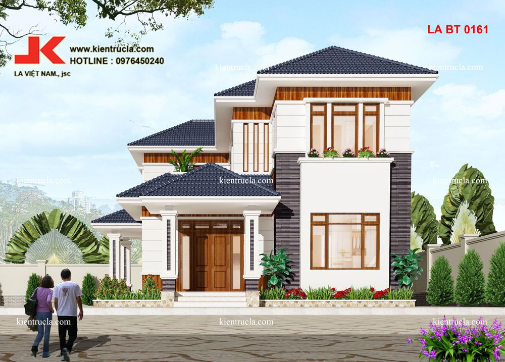 biệt thự 2 tầng hiện đại 120m2 góc 2