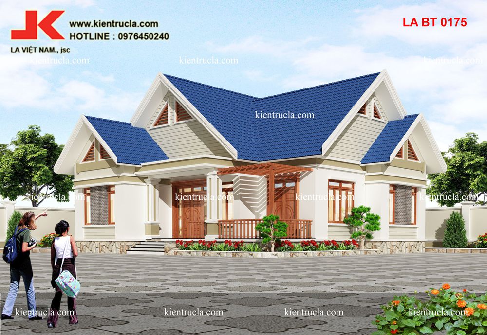 nhà vườn 1 tầng 4 phòng ngủ