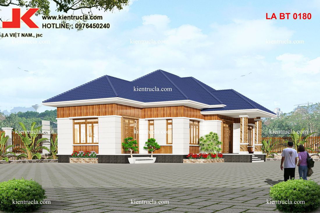 nhà vườn 1 tầng mái thái góc 2