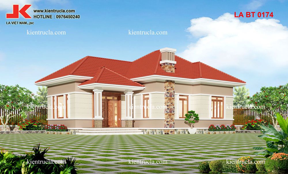 nhà vườn mái thái 3 phòng ngủ