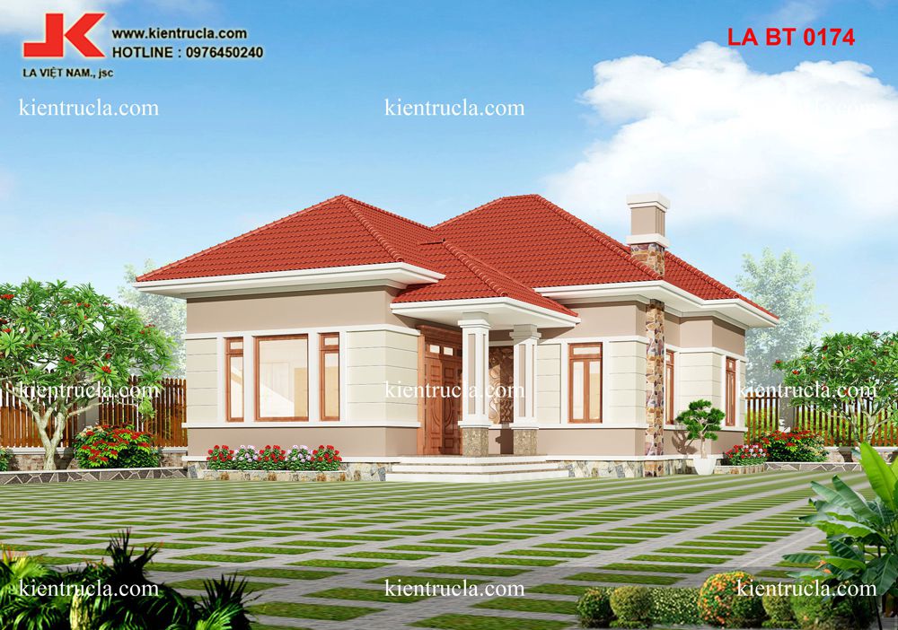 nhà vườn mái thái 3 phòng ngủ góc 1