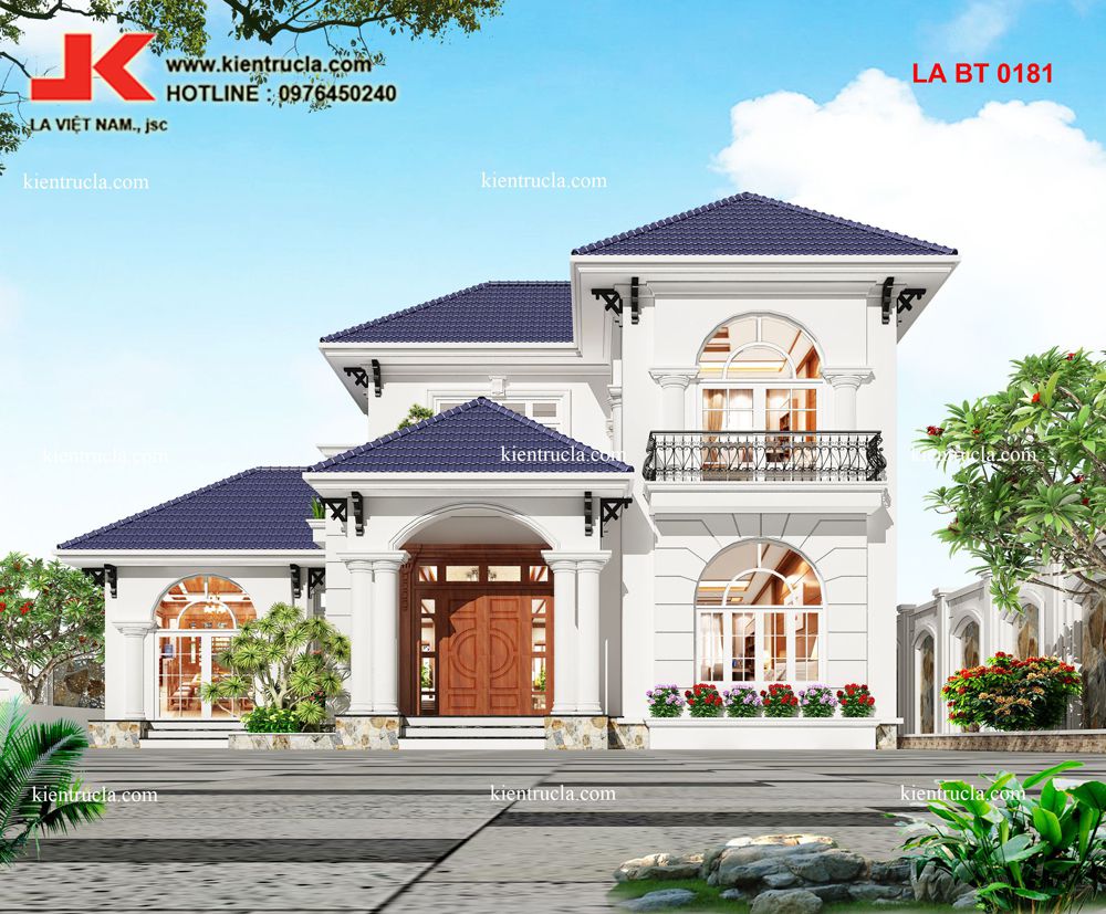 biệt thự 2 tầng tân cổ điển góc 1