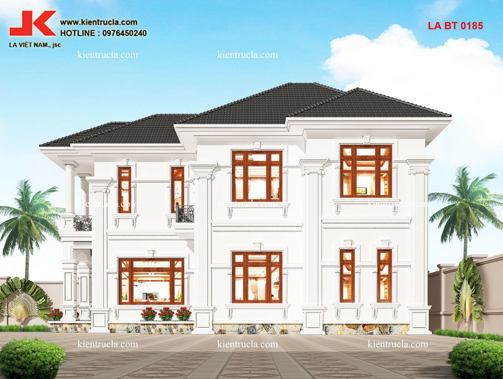 biệt thự 2 tầng tân cổ điển góc 4