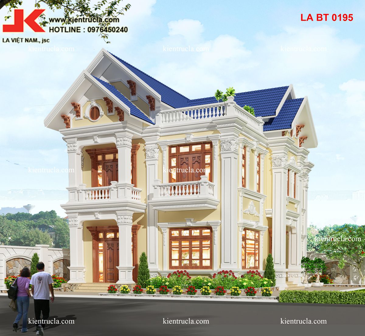 biệt thự 2 tầng kiểu pháp