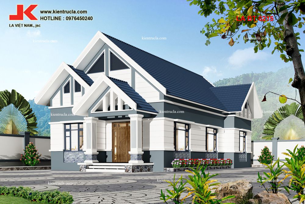 nhà vườn 1 tầng 3 phòng ngủ 0215