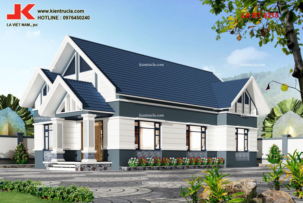 nhà vườn 1 tầng 3 phòng ngủ 0215